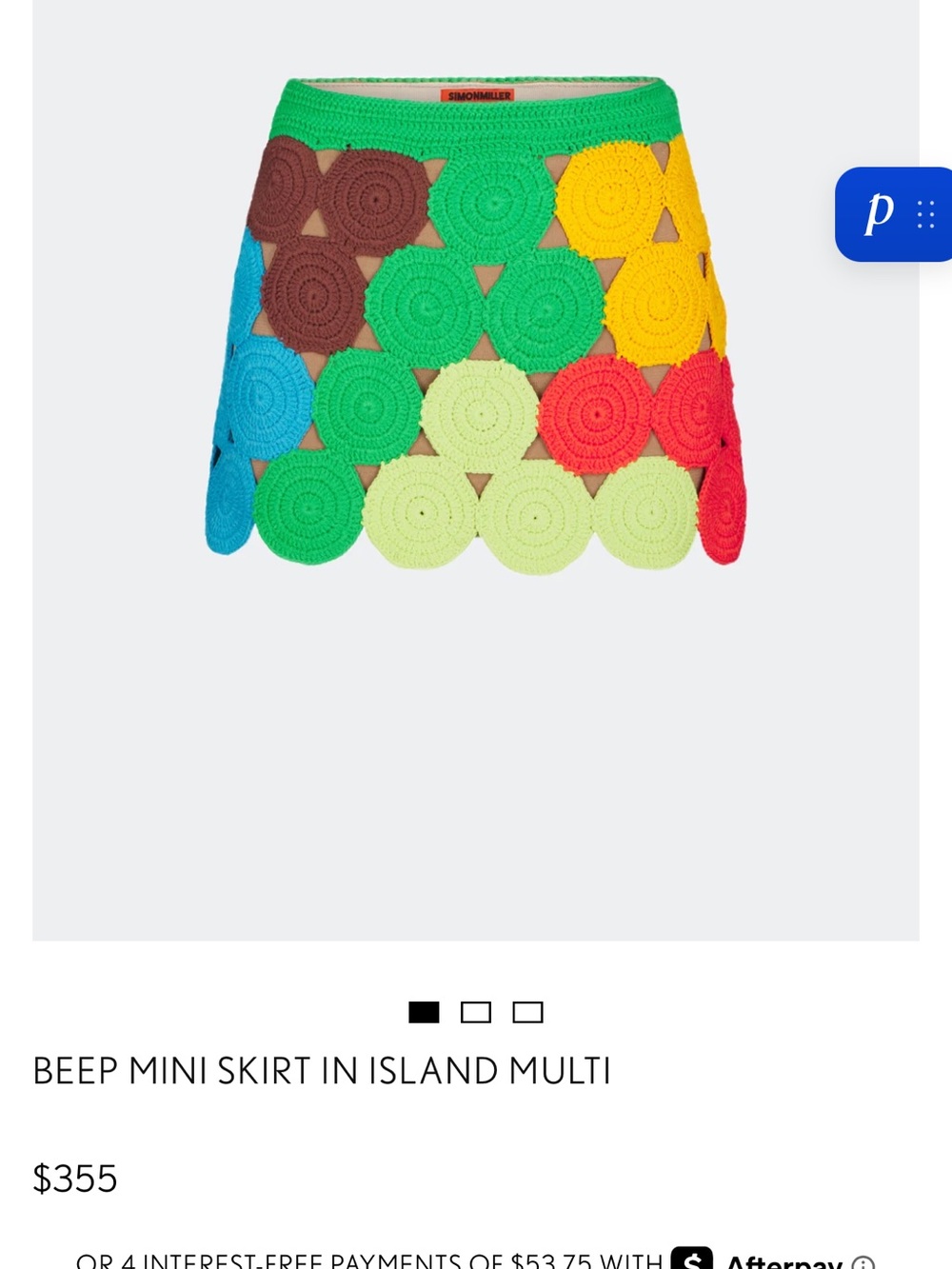 Simon Miller Beep Mini Skirt - Island Multi M